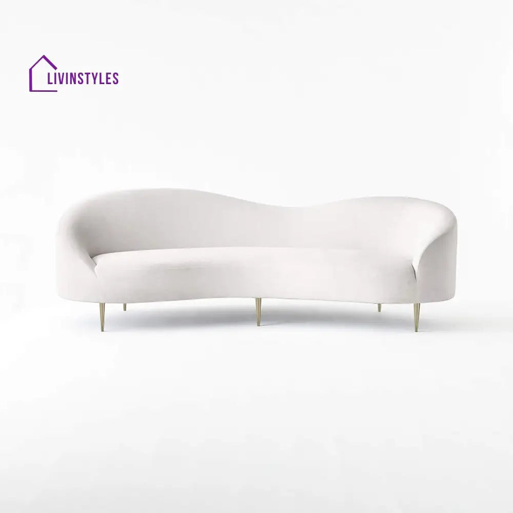 Viktoria 3 Seater Sofa in Grey Colour for Living Room