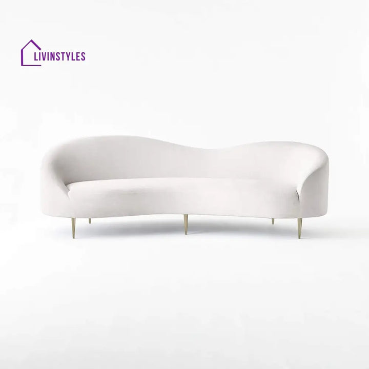 Viktoria 3 Seater Sofa in Grey Colour for Living Room