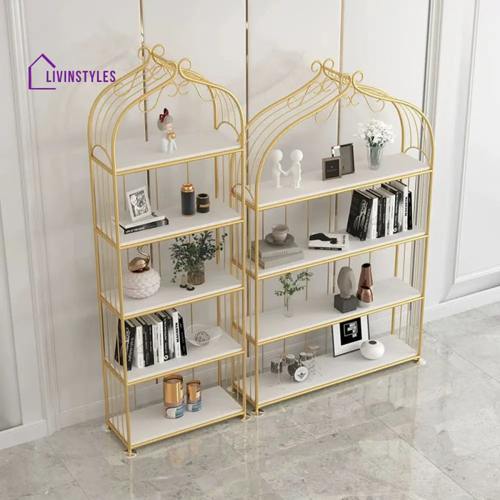 Viktoria Stainless Steel Frame Storage Shelves | Bookshelves