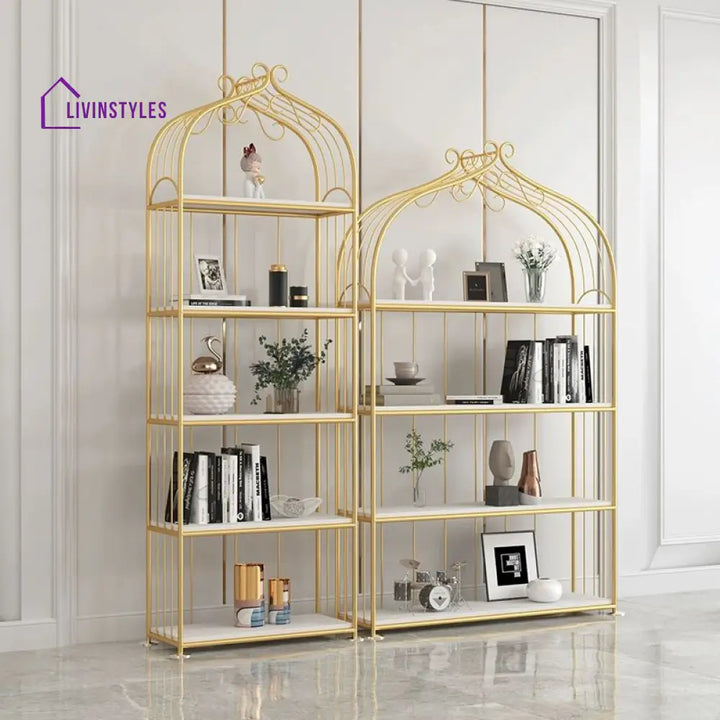 Viktoria Stainless Steel Frame Storage Shelves | Bookshelves