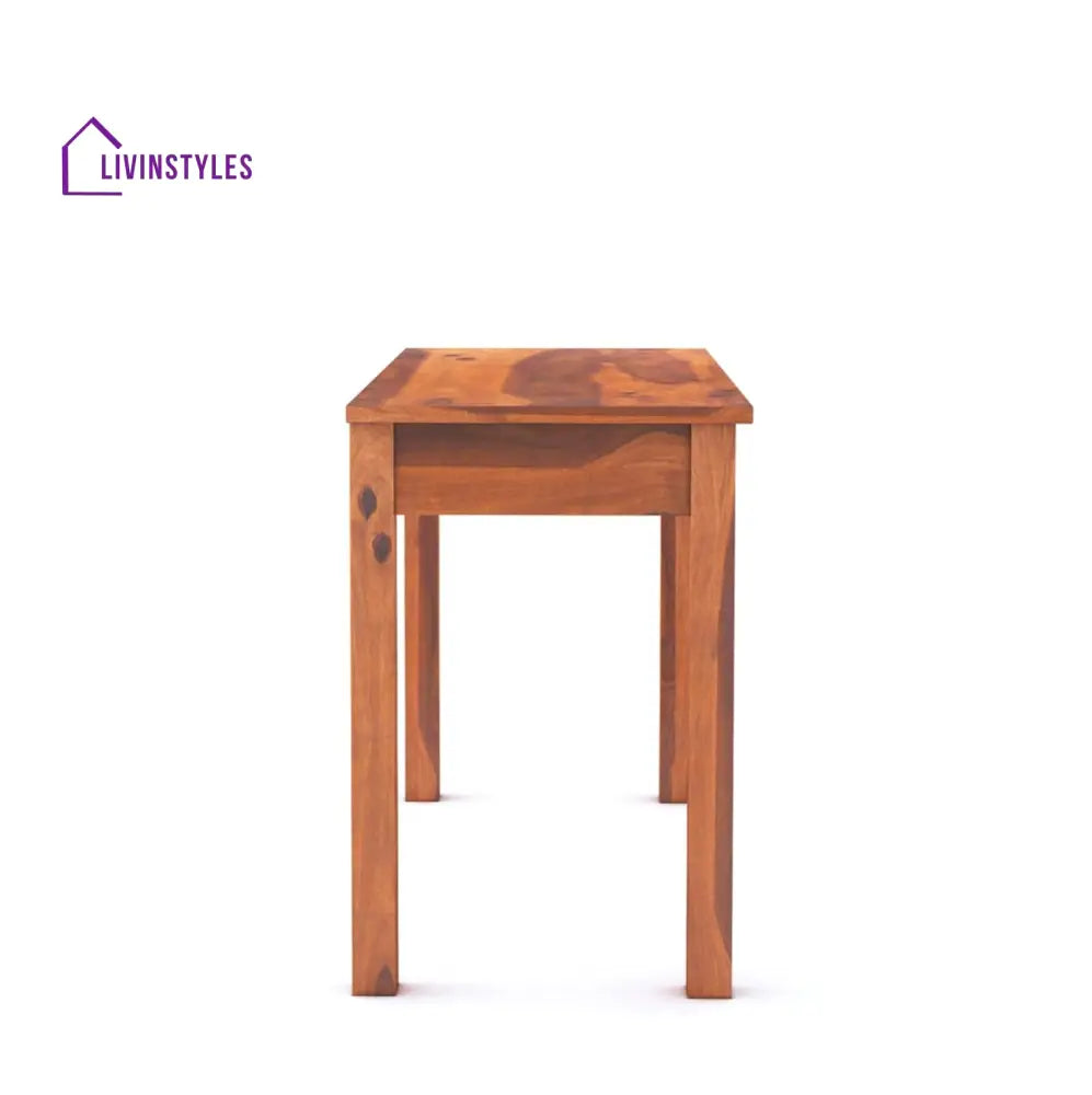 Viktoriia Sheesham Wood Study Table for Student | Solid Wooden Computer Table with 2 Slider Drawer for Home Office and