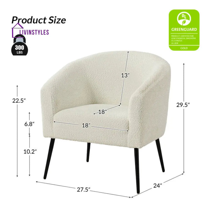 Vimala Metal and Fabric Arm Chair | Living Room Chair | Lounge Chair