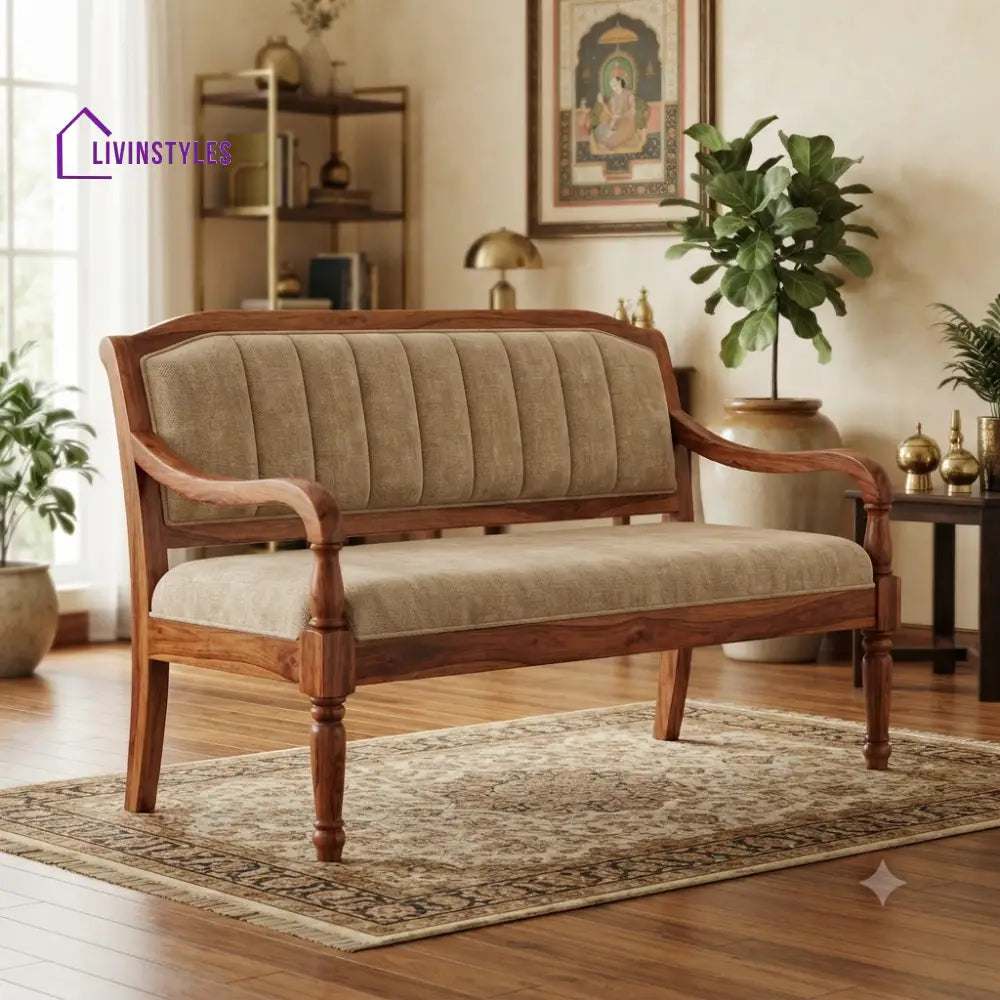 Vincent Wooden Bench for Living Room | Bedroom | Extra Seating