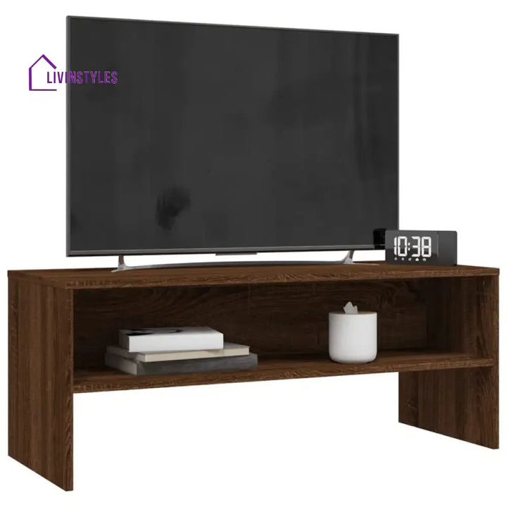 Violet Wooden Finish Tv Unit Stand for Living Room