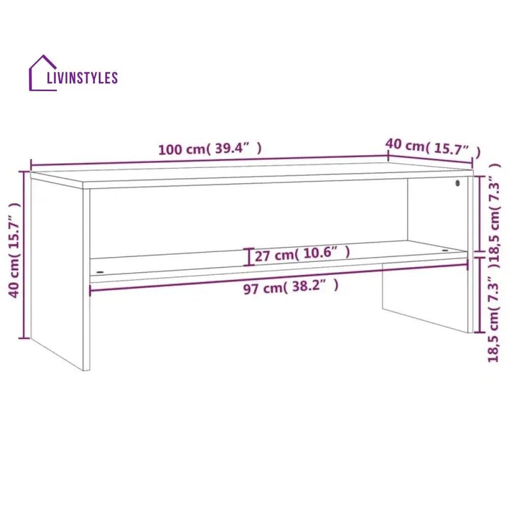 Violet Wooden Finish Tv Unit Stand for Living Room