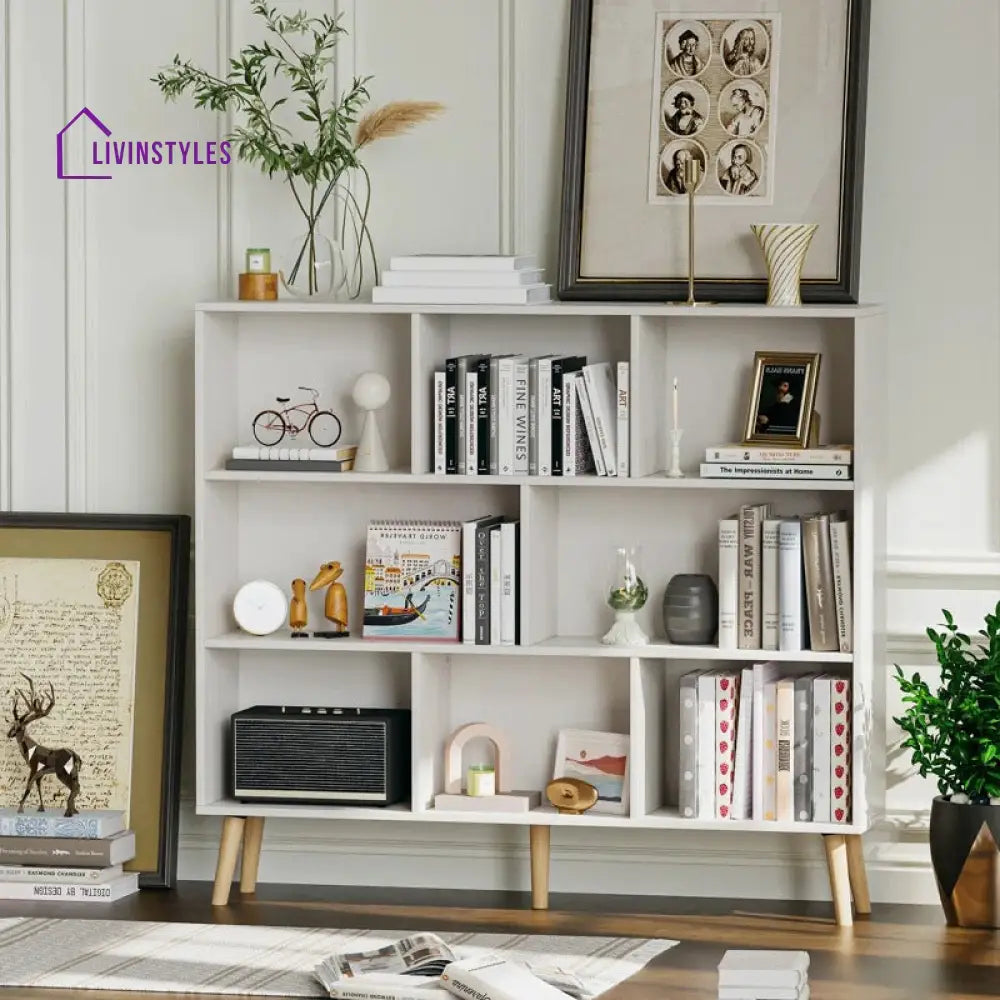 Violetta Engineered Wood Bookshelves | Bookshelf for Living Room | Bedroom | Drawing Room | Study Room