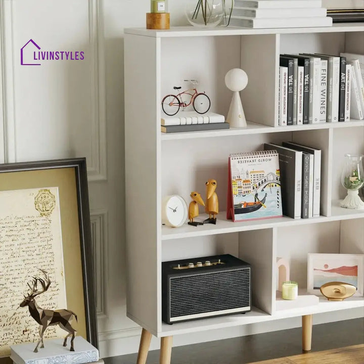 Violetta Engineered Wood Bookshelves | Bookshelf for Living Room | Bedroom | Drawing Room | Study Room