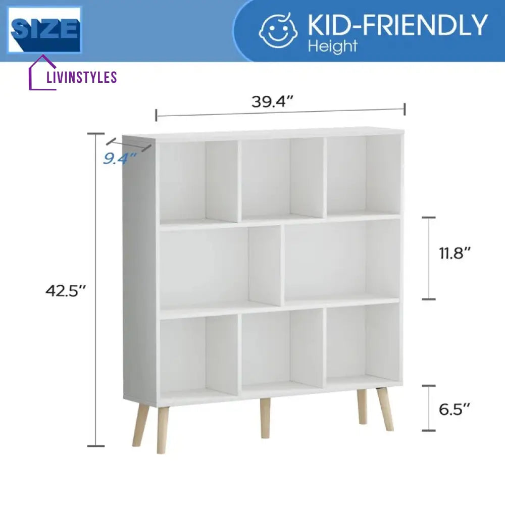 Violetta Engineered Wood Bookshelves | Bookshelf for Living Room | Bedroom | Drawing Room | Study Room