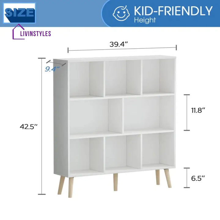 Violetta Engineered Wood Bookshelves | Bookshelf for Living Room | Bedroom | Drawing Room | Study Room