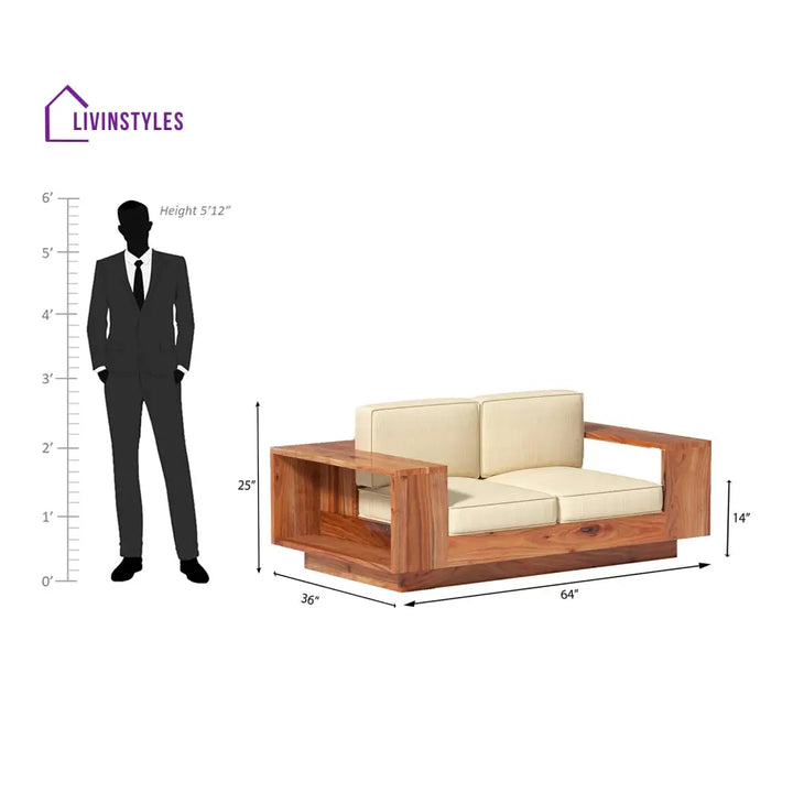 Violetta Wooden Sofa Set with Coffee Table sofa