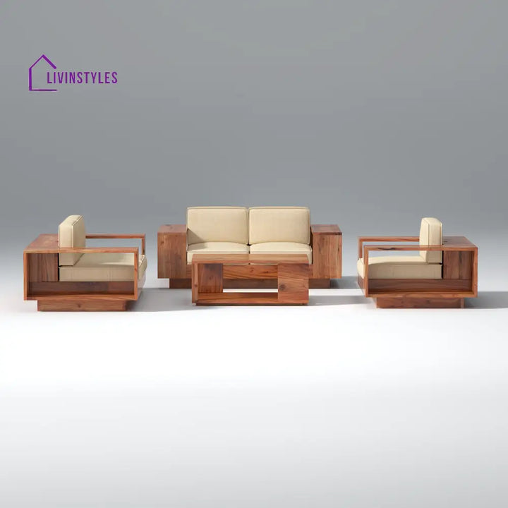 Violetta Wooden Sofa Set with Coffee Table sofa
