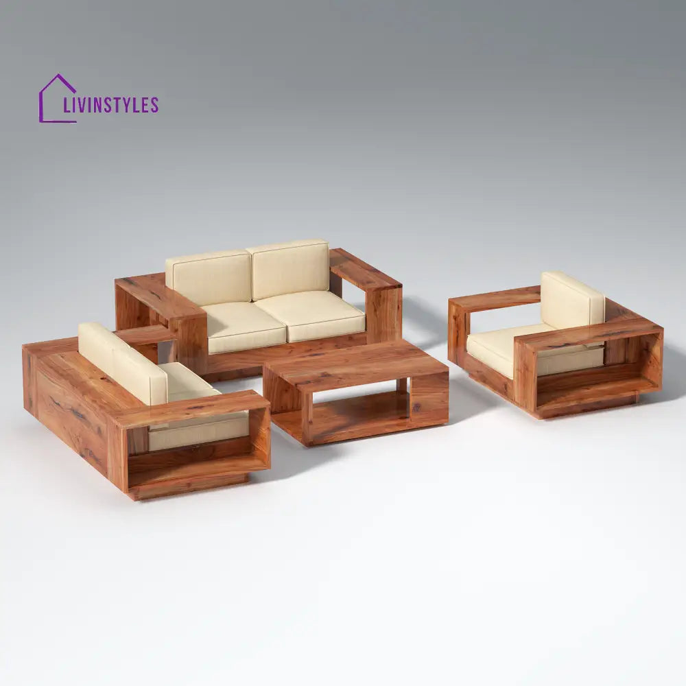 Violetta Wooden Sofa Set with Coffee Table sofa