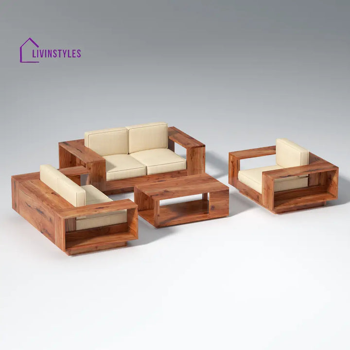 Violetta Wooden Sofa Set with Coffee Table sofa