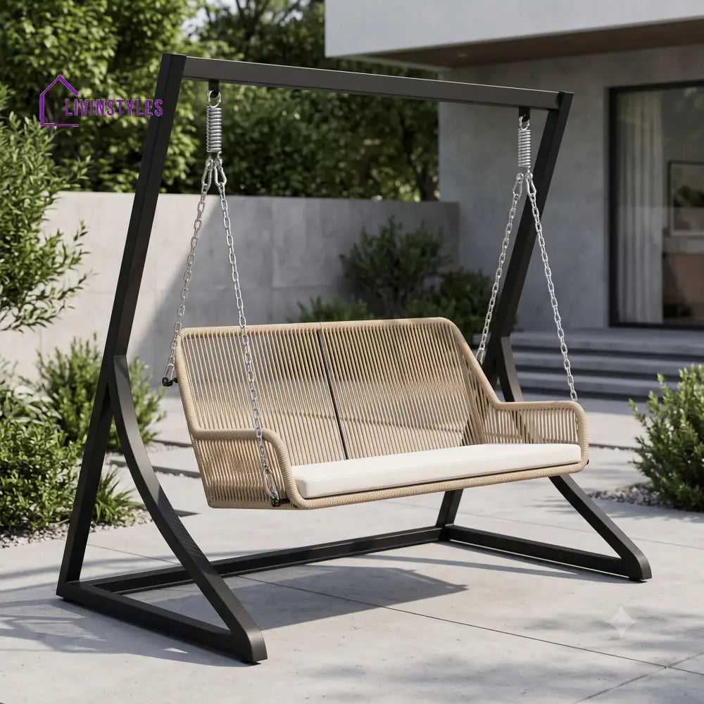 Violette Outdoor 2 Seater Swing Chair with Stand | Premium Finish Product Online