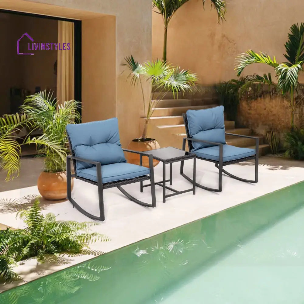 Virat Square Outdoor Set With Cushions (Set Of 2)