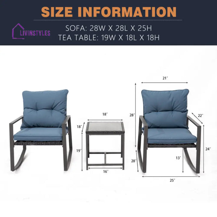 Virat Square Outdoor Set With Cushions (Set Of 2)