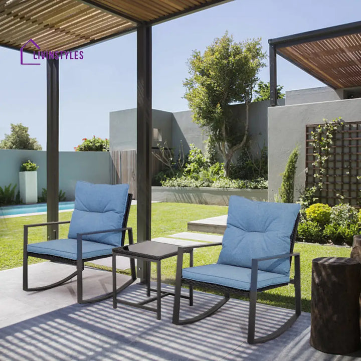 Virat Square Outdoor Set With Cushions (Set Of 2)