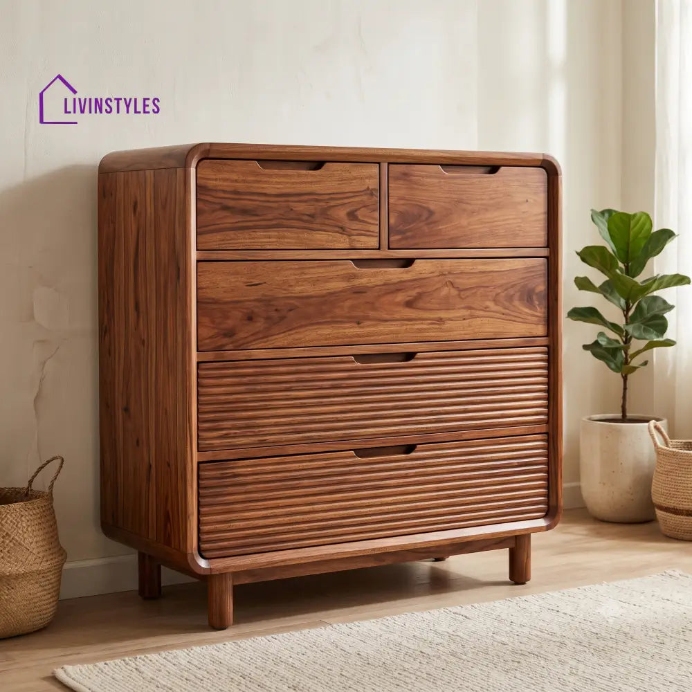 Virgile Premium Wooden Chest of Drawers for Bedroom | Living Room