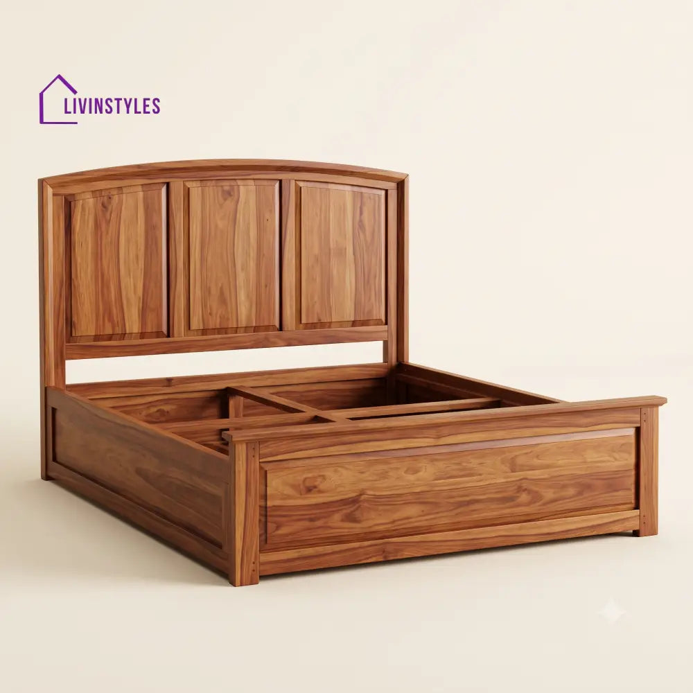 Vishaka Sheesham Wood Bed With Box Storage | Wooden Bed