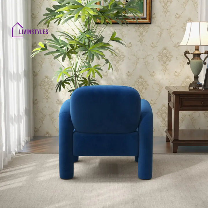Vishakha Solid Wood and Fabric Arm Chair | Living Room Chair | Lounge Chair