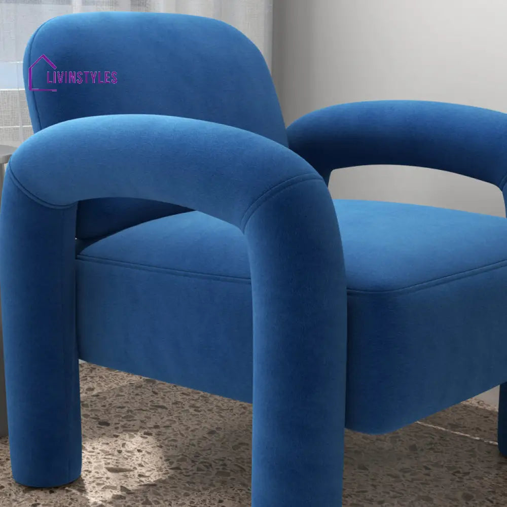 Vishakha Solid Wood and Fabric Arm Chair | Living Room Chair | Lounge Chair