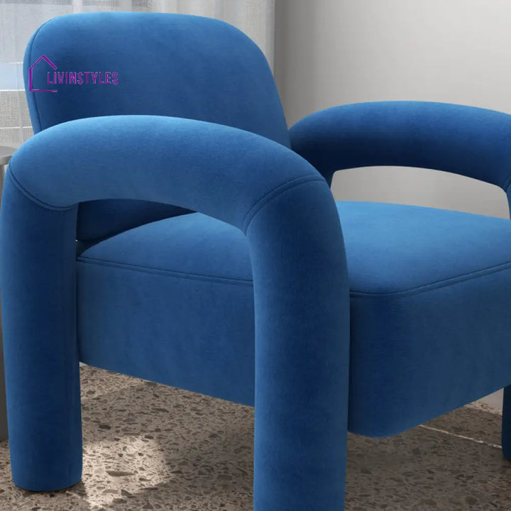 Vishakha Solid Wood and Fabric Arm Chair | Living Room Chair | Lounge Chair