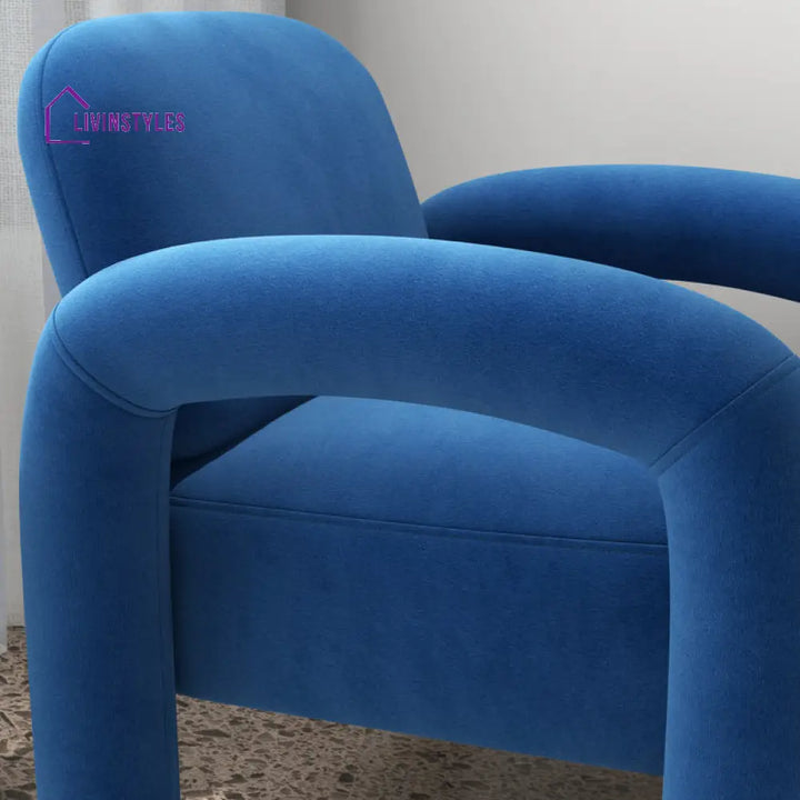 Vishakha Solid Wood and Fabric Arm Chair | Living Room Chair | Lounge Chair