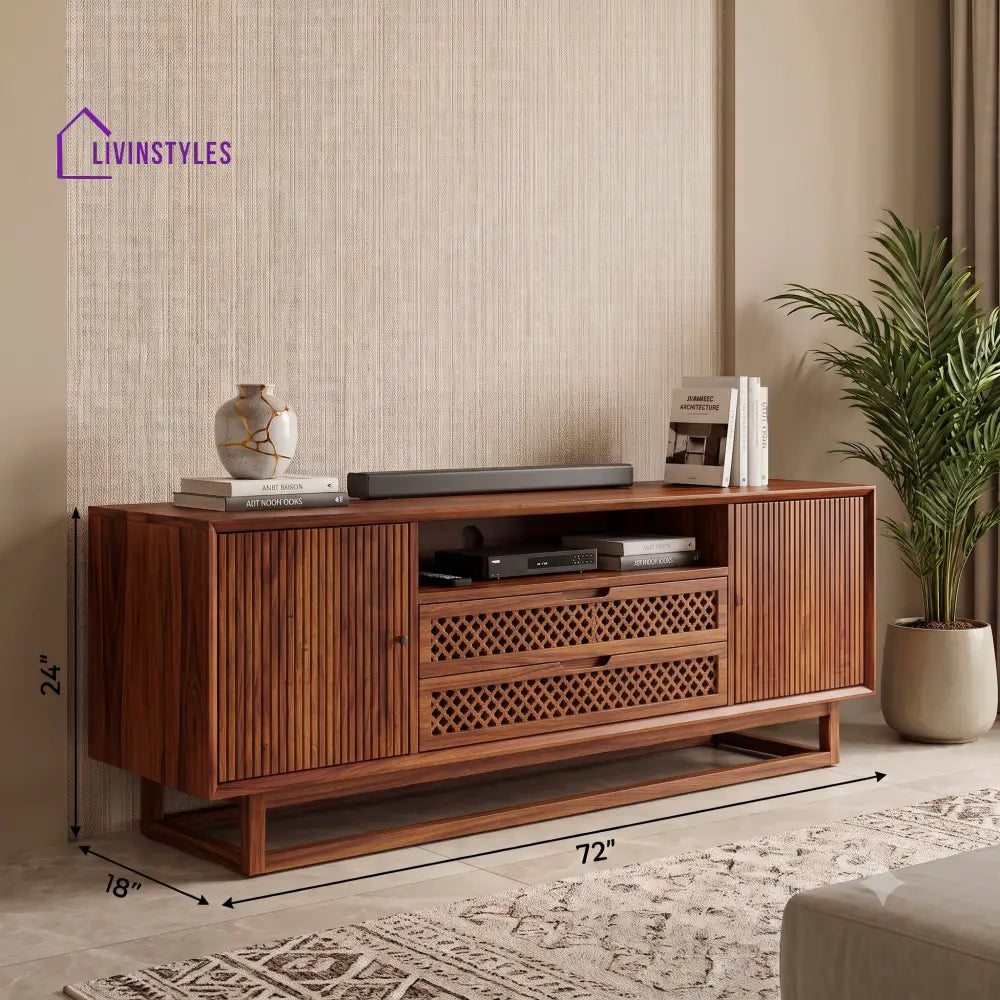Vishal Solid Sheesham Wood Tv Unit for Living Room | Tv Cabinet | Tv Console