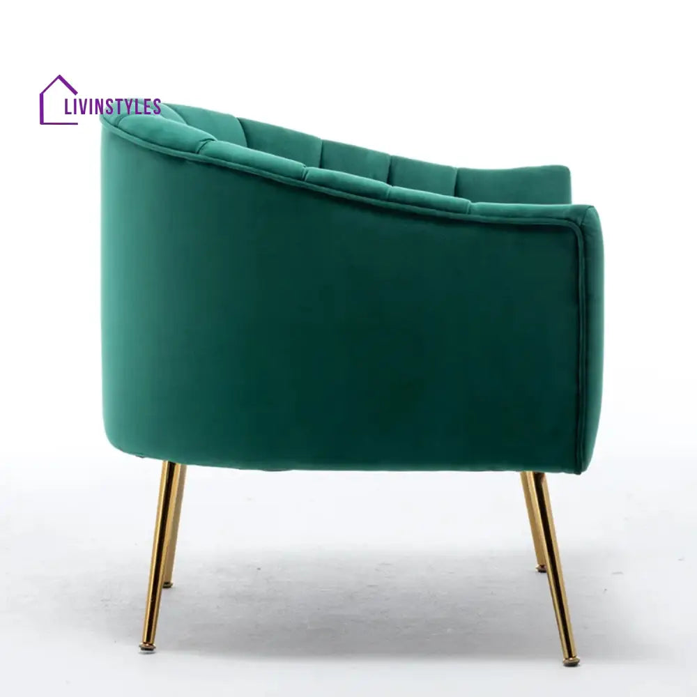 Vissarion Gilded Lounge Armchair Elegance Velvet Green Furniture