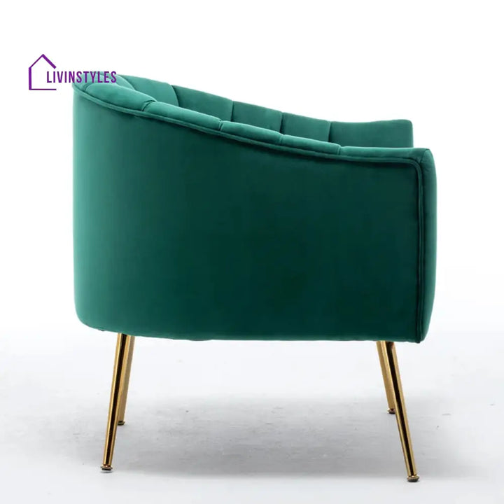Vissarion Gilded Lounge Armchair Elegance Velvet Green Furniture