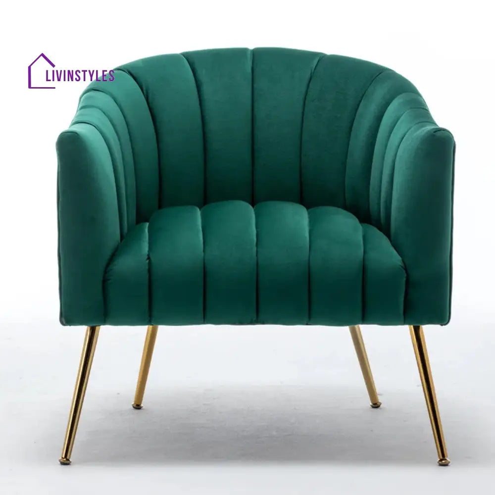 Vissarion Gilded Lounge Armchair Elegance Velvet Green Furniture