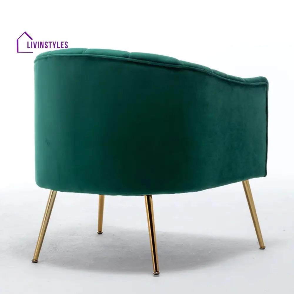 Vissarion Gilded Lounge Armchair Elegance Velvet Green Furniture