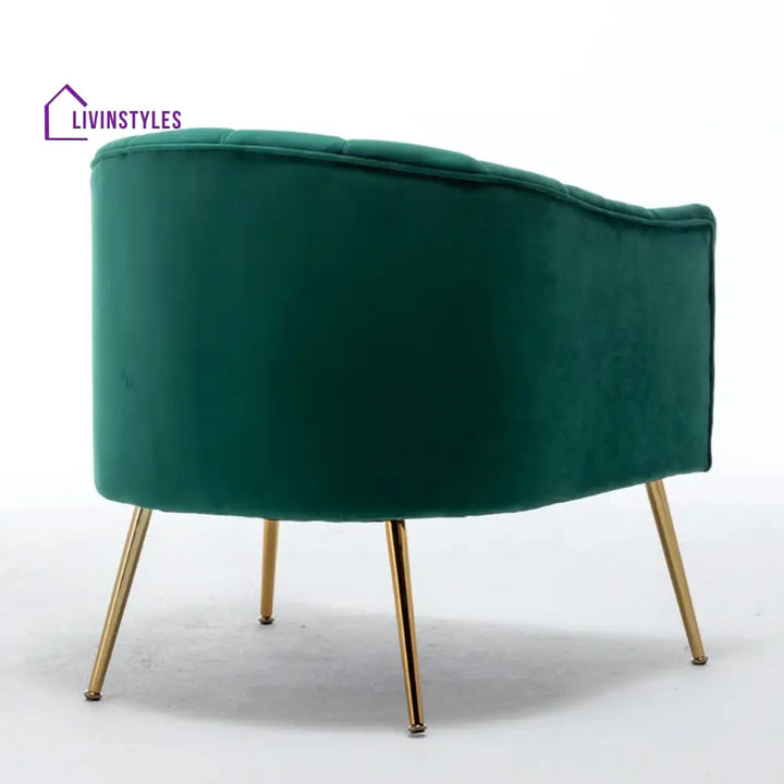 Vissarion Gilded Lounge Armchair Elegance Velvet Green Furniture