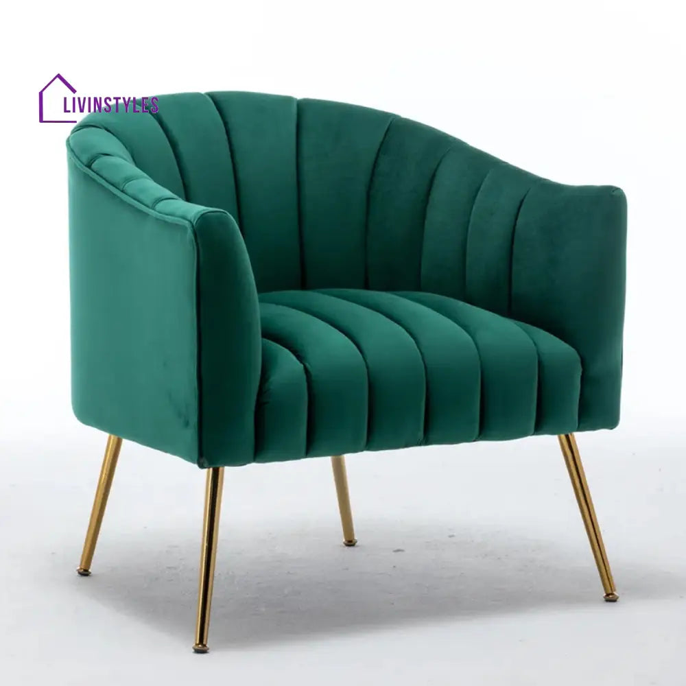 Vissarion Gilded Lounge Armchair Elegance Velvet Green Furniture