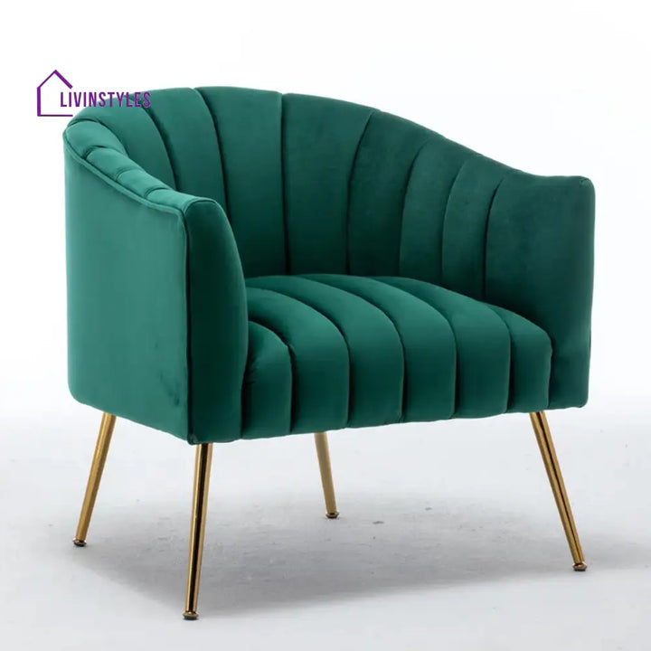Vissarion Gilded Lounge Armchair Elegance Velvet Green Furniture