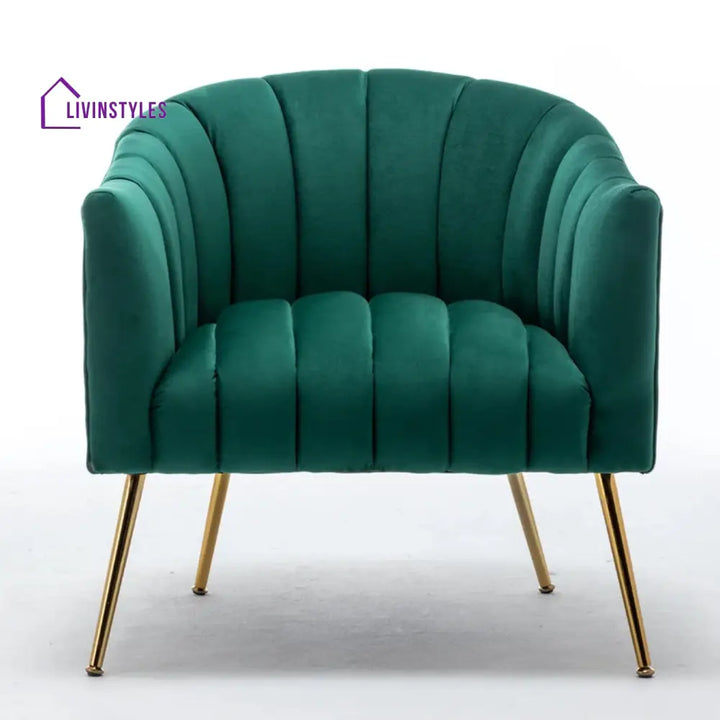 Vissarion Gilded Lounge Armchair Elegance Velvet Green Furniture