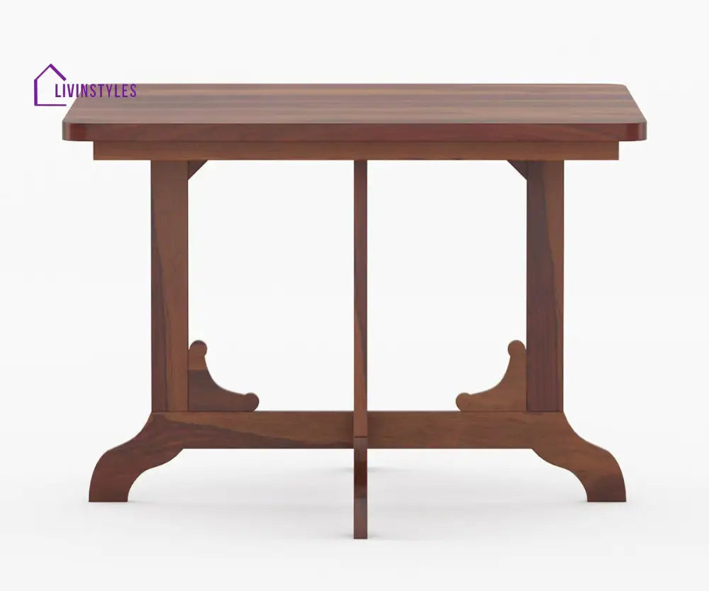 Vitaly Solid Wood Sheesham 4 Seater Dining Table Set | Space Saving Dining Table Set | Compact Dining Table Set