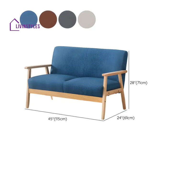 Vitaly Solid Wood Sofa Set | 3 + 2 + 1 Sofa Set for Living Room