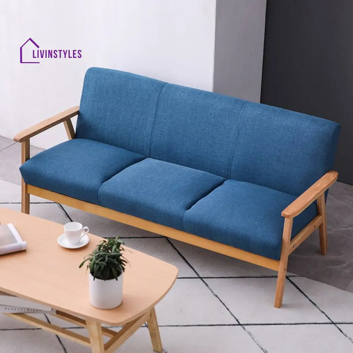 Vitaly Solid Wood Sofa Set | 3 + 2 + 1 Sofa Set for Living Room