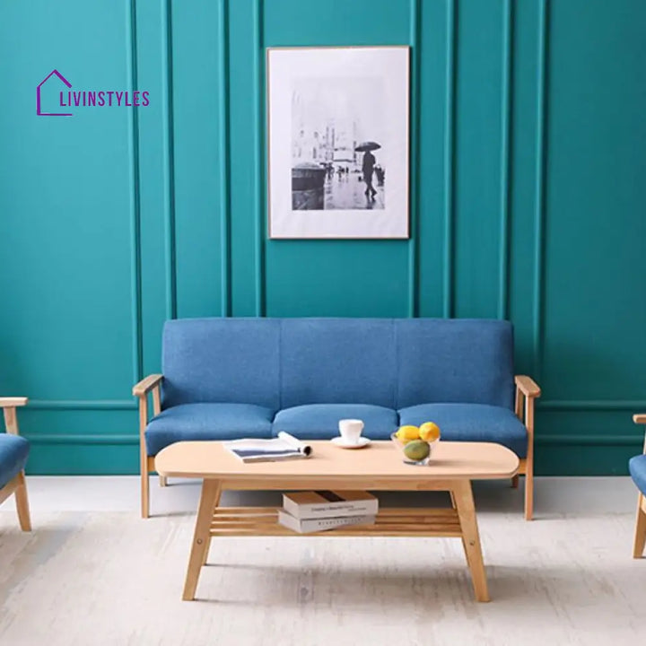Vitaly Solid Wood Sofa Set | 3 + 2 + 1 Sofa Set for Living Room