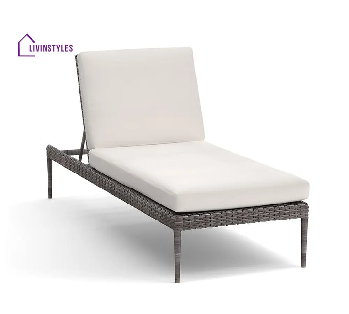 Vito Outdoor Swimming Poolside Lounger (Grey) - Loungers