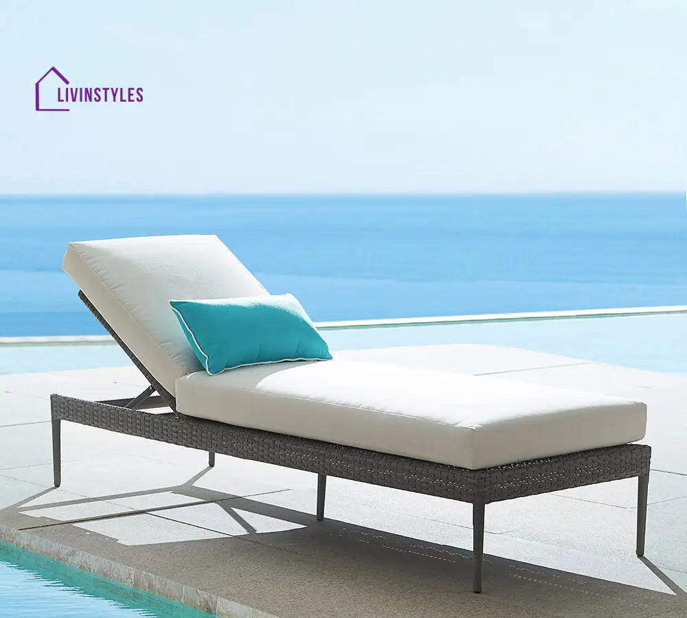 Vito Outdoor Swimming Poolside Lounger (Grey) - Loungers