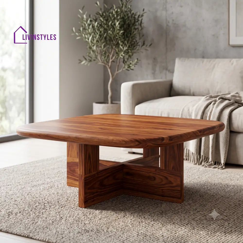 Vivienne Wooden Coffee Table for Living Room | Tea Table | Teapoy | Center table