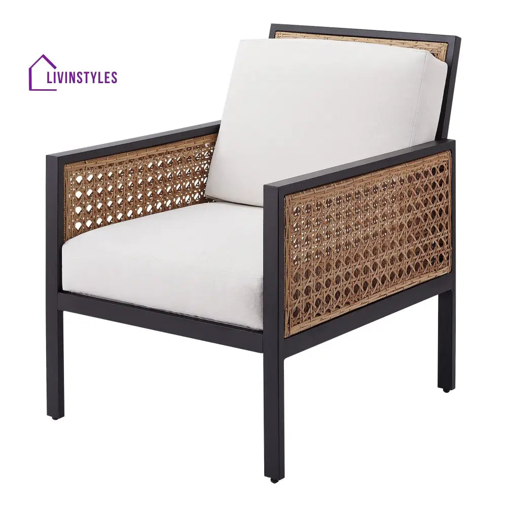 Vizoly Outdoor Garden Balcony Sofa Set 2 Seater 2 Single seater and 1 Center Table Set (Brown) - Sofa Sets