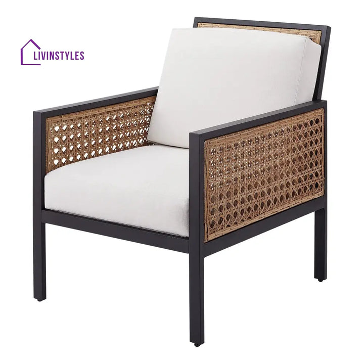 Vizoly Outdoor Garden Balcony Sofa Set 2 Seater 2 Single seater and 1 Center Table Set (Brown) - Sofa Sets