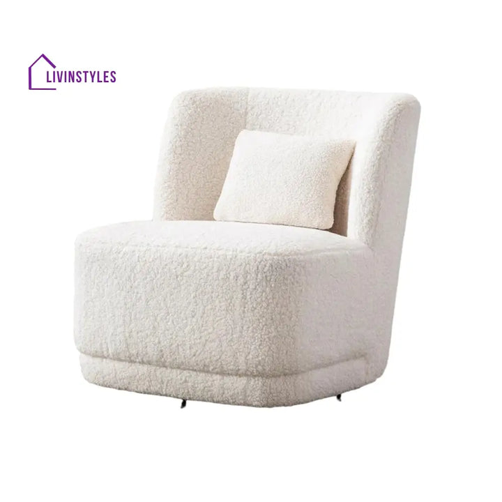 Vladilen Boucle Accent Chair Cream Furniture