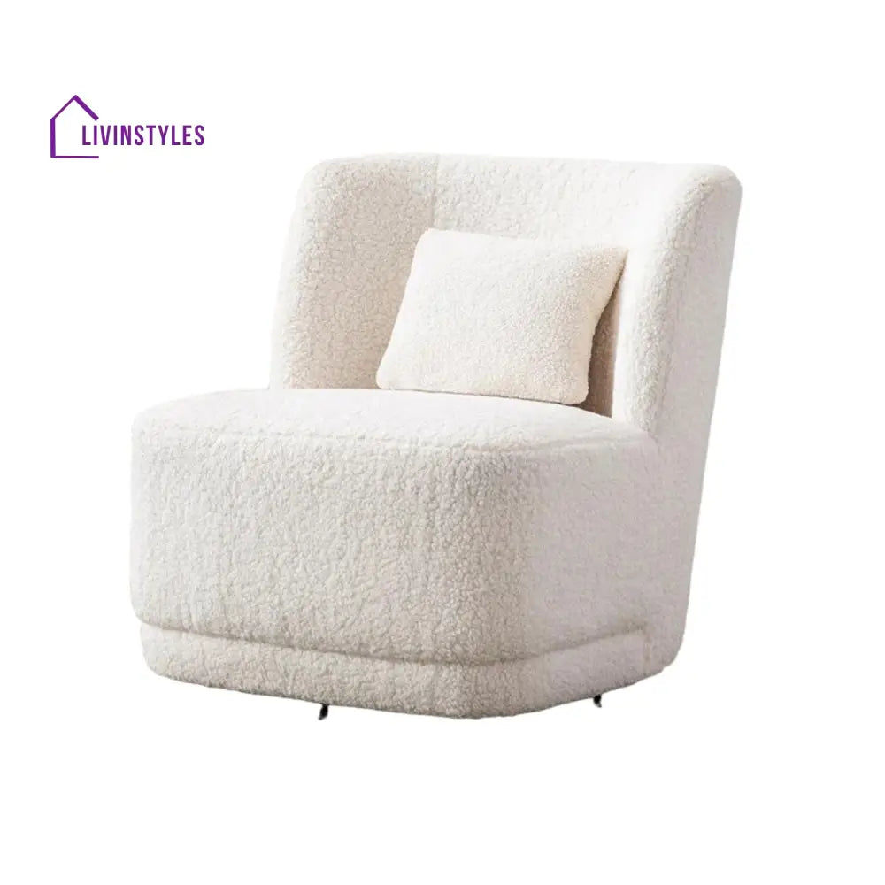 Vladilen Boucle Accent Chair Cream Furniture