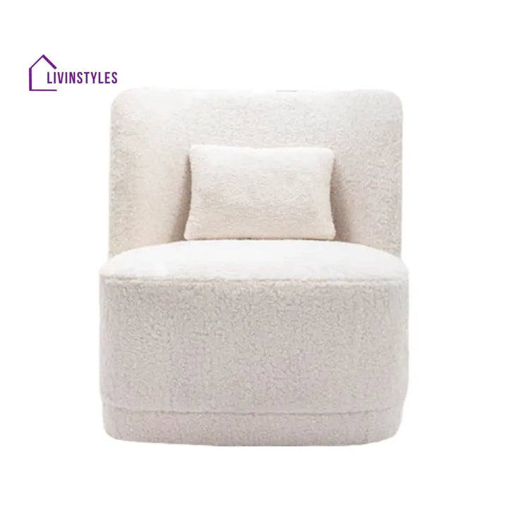 Vladilen Boucle Accent Chair Cream Furniture