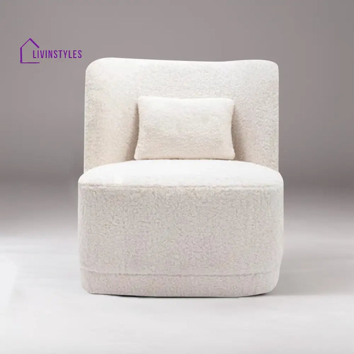Vladilen Boucle Accent Chair Cream Furniture
