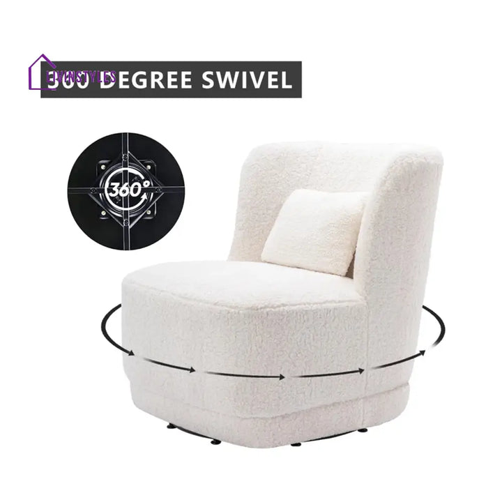 Vladilen Boucle Accent Chair Cream Furniture